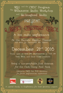 Radio Christmas Carol 2016 poster